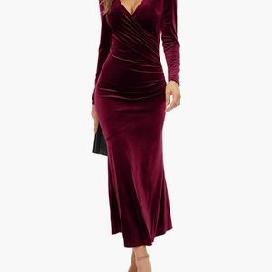 Zaberry Velvet Dress Midi Size Large